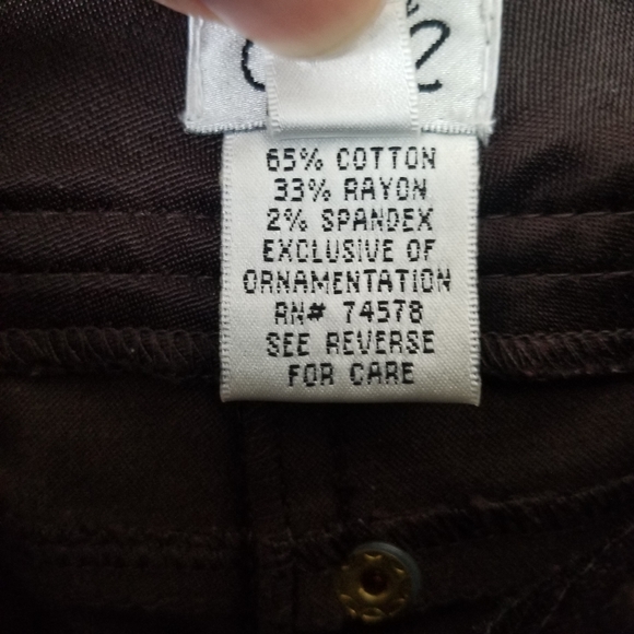 Y2K Cache Brown Satin Cargo Flare Pants - Picture 4 of 4
